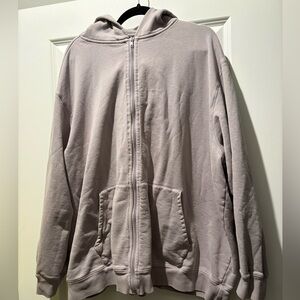 SKIMS Light Gray/purple Hoodie
